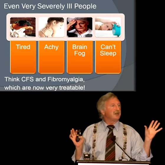Dr. Teitelbaum lecturing on how to treat CFS, fibromyalgia and fatigue, and restore energy and vitality